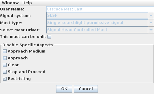Signal Mast Definition for Cascade Mast East.