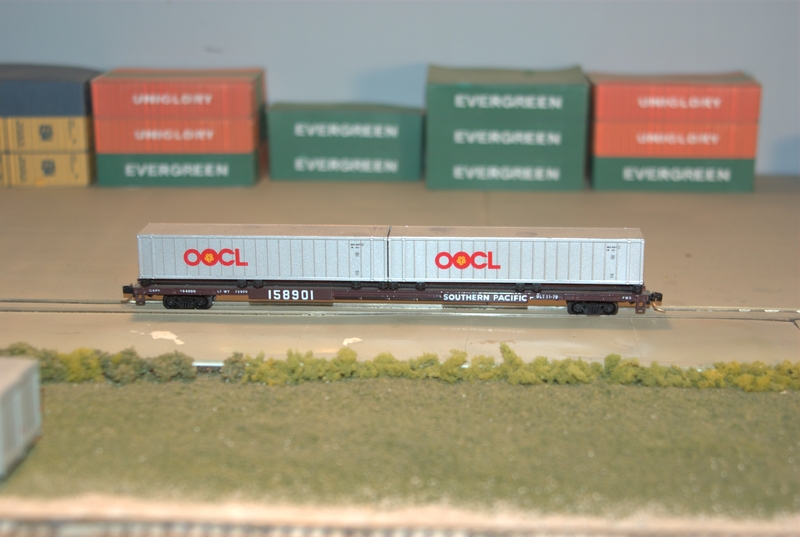 ConCor 40 foot container on flatcar.