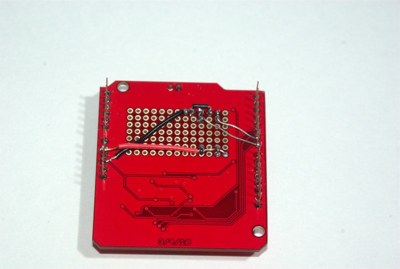 Components soldered to Voicebox Shield (bottom)